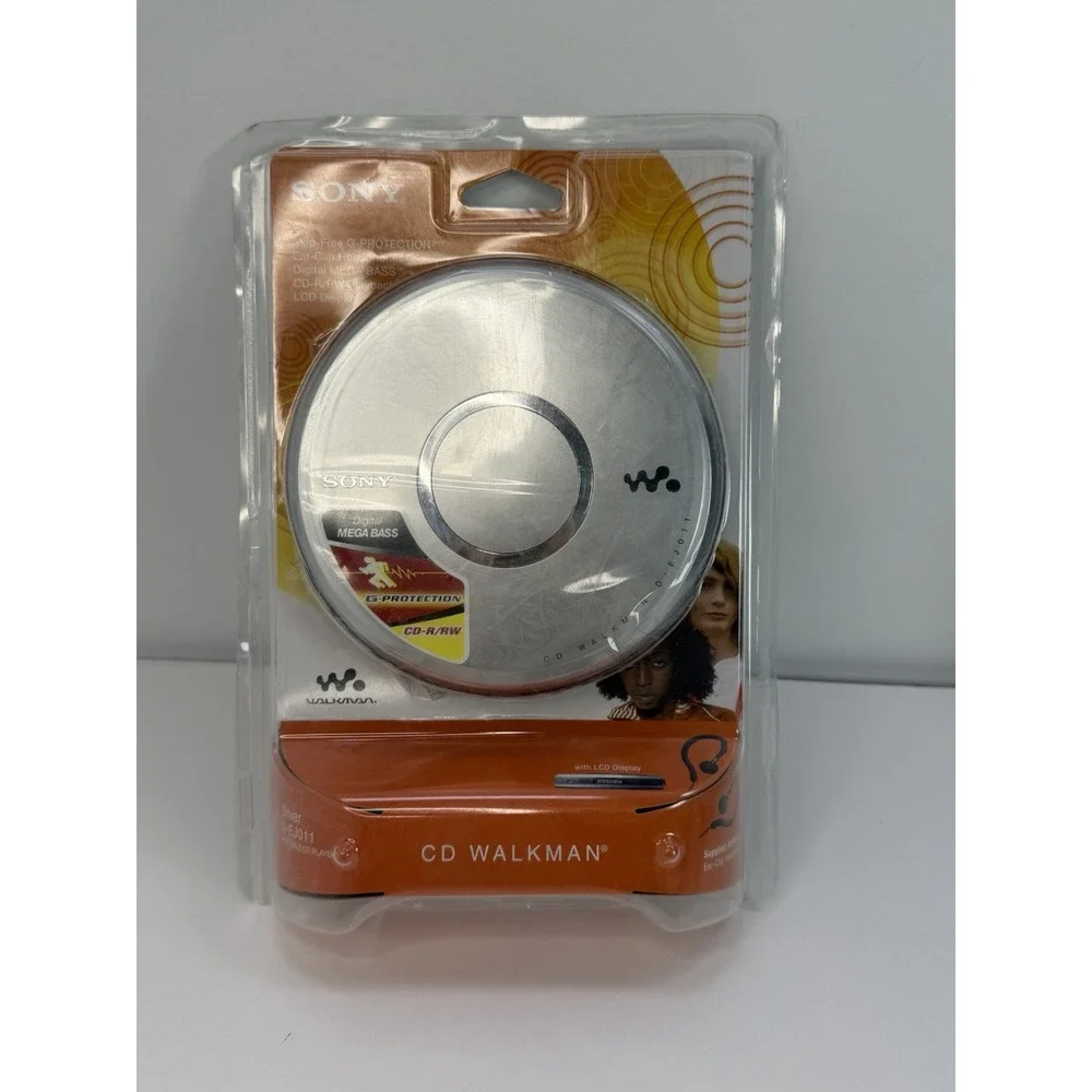 Sony CD Walkman D-EJ011 Silver Portable CD Player G-Protection Mega Bass New